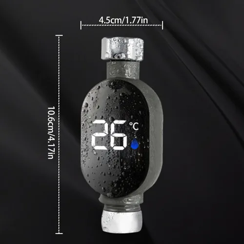 Miniatura 5 de Medidor de temperatura de ducha Medidor de pantalla digital LED Termómetros de agua para el hogar Termostato de baño Medidor de ducha