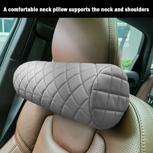 Miniatura 3 de Almohada cervical para el cuello del automóvil para aliviar el dolor, almohada de apoyo cervical de respaldo largo, reposacabezas de viaje lateral