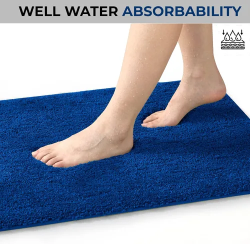 Miniatura 5 de YHF - Juego de 2 alfombras de baño de microfibra extra gruesa y suave, peludas, lavables a máquina, alfombras de baño absorbentes, alfombrilla