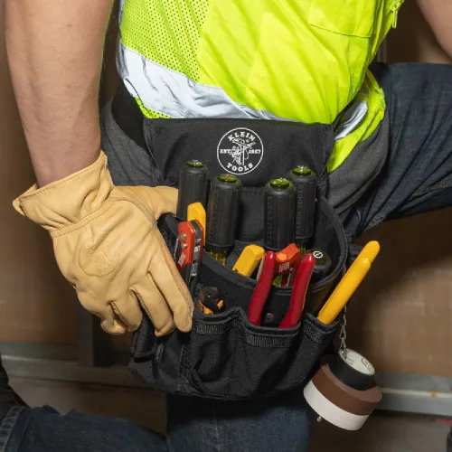 Miniatura 3 de Klein Tools Bolsa de herramientas 5719, PowerLine Series Utility Pouch se adapta a cinturones de herramientas de hasta 2.5 pulgadas, costuras