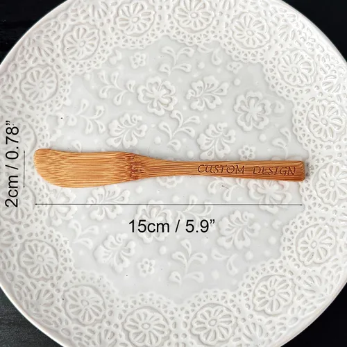 Miniatura 5 de Awerise Esparcidor de queso de madera personalizado, esparcidor de mantequilla personalizado con cuchillo de mantequilla (5, con grabado)