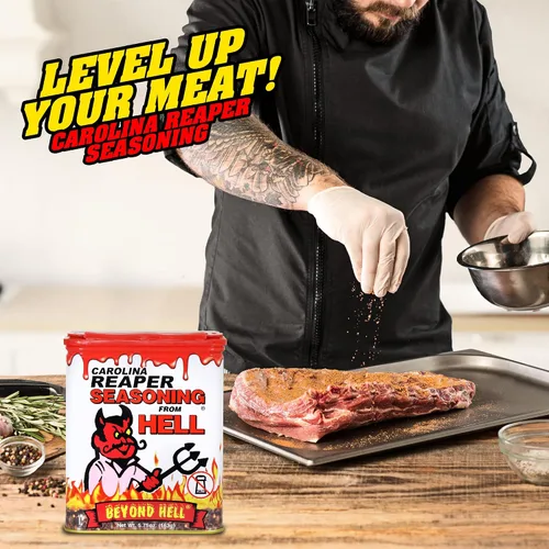 Miniatura 2 de Carolina Reaper Seasoning From Hell – 5.25 onzas – Sazonador gourmet picante picante de Carolina Reaper para alas de búfalo, filetes, pollo