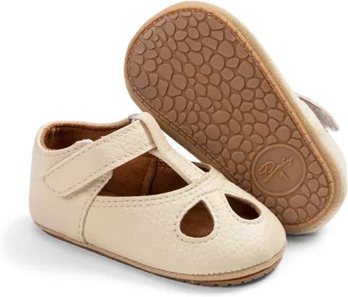 Miniatura 136 de RVROVIC Mocasines de princesa para bebé, zapatos brillantes de Mary Jane, zapatos de cuna de suela suave y ligera de primera calidad, zapatos