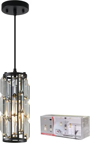 Miniatura 15 de Luces Colgantes Luz Colgante Dorada Moderna, Mini Lámpara Colgante de Cristal, Iluminación Colgante Ajustable para Cocina, Comedor y Dormitorio