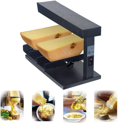 Miniatura 2 de Li Bai Raclette Máquina de fusión de queso, dispensador de nachos comercial eléctrico para 2 piezas de media rueda de queso, multifunción, máquina