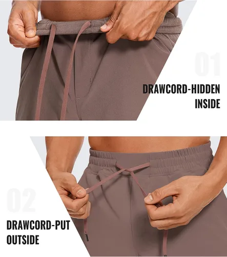 Miniatura 6 de CRZ YOGA Pantalones cortos de entrenamiento sin forro para hombre de 5 pulgadas, ligeros, de secado rápido, para correr, deportes, atletismo