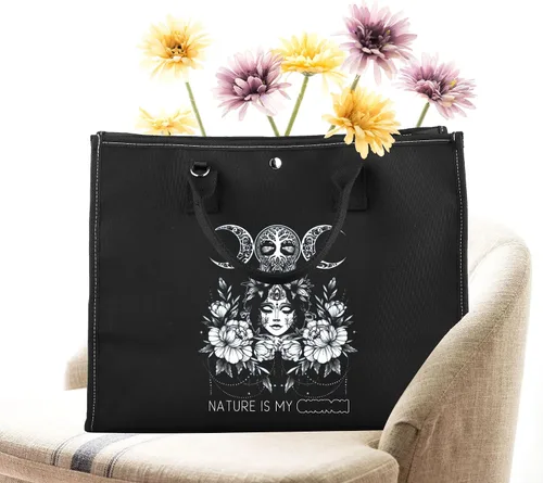 Miniatura 7 de CMNIM Regalos de bruja, accesorios de brujería, bolsa de mano Nature Is My Church Witch Stuff para Halloween, Wicca y hermana pagana, regalo