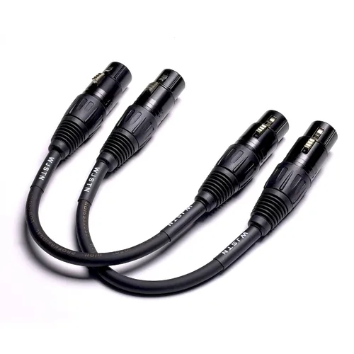 Miniatura 3 de WJSTN Suanqi - Cable XLR para micrófono, cable de micrófono equilibrado de 3 pines, XLR hembra a hembra, cables de conexión DMX con 2