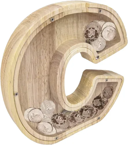 Miniatura 17 de FixtureDisplays® Alcancía de madera para gatos, alcancía de ahorro para niños, bonita moneda de recuerdo para niños y niñas, es un regalo único