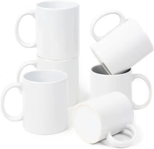 Miniatura 9 de Taza de sublimación cambiable de 11 onzas, 3 colores surtidos, negro, azul y rojo, empaquetada en caja blanca, caja de 6
