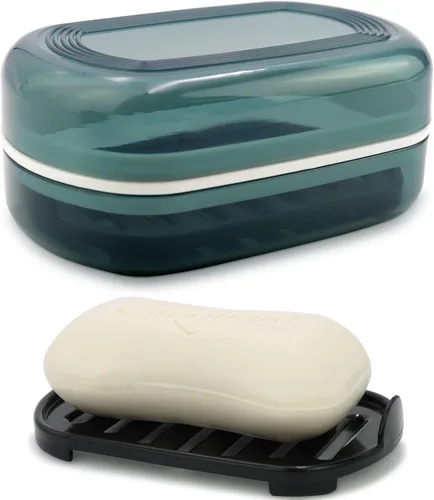 Miniatura 8 de HAYSNA Soporte de Barra de Champú Sólido, Soporte de Barra de Jabón Grande, Envase de Jabón de Viaje, Jabonera con Capa de Drenaje, Caja de Jabón