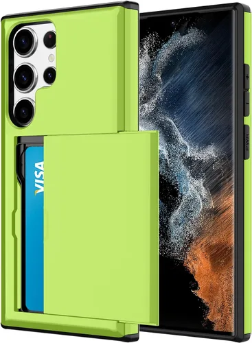 Miniatura 51 de Funda tipo cartera para Samsung Galaxy S22 Ultra con 4 ranuras para tarjetas de crédito a prueba de golpes, funda híbrida de protección reforzada