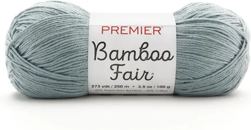 Miniatura 23 de Premier Yarns Hilo de bambú Fair DK, para tejer y tejer, mezcla de algodón para tejido y ganchillo en climas cálidos, color marfil
