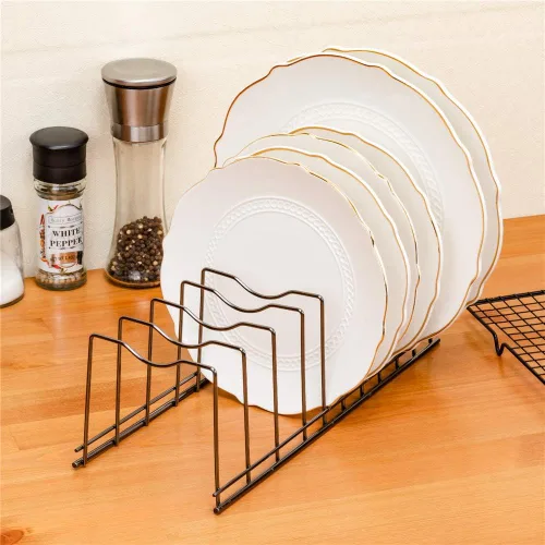 Miniatura 4 de SANNO Organizador de tapa para ollas, organizador de cocina para platos, tablas de cortar utensilios para hornear, refrigeración, ollas y sartenes