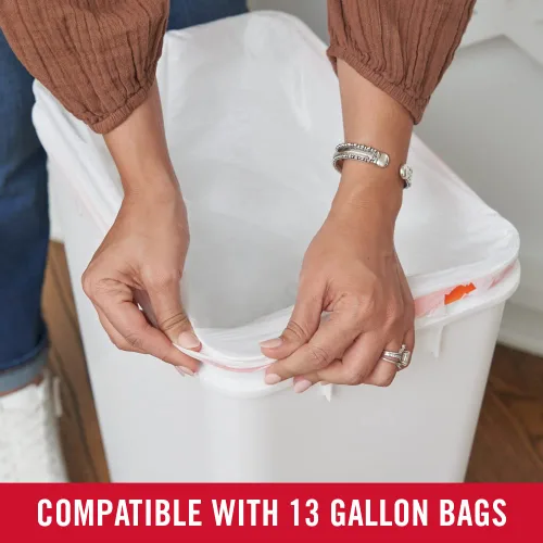 Miniatura 7 de Rubbermaid Swing Top - Contenedor de basura para el hogar y la cocina, bote de basura delgado, moderno y de fácil acceso, con tapa, capacidad