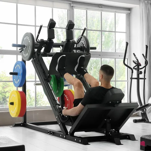Miniatura 7 de RitFit Gazelle Pro - Máquina de prensa de piernas y sentadillas 3 en 1, máquina de prensa de piernas de acero de alta resistencia, capacidad de 2000