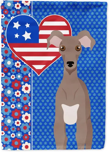 Miniatura 9 de Caroline's Treasures WDK5119GF - Bandera de jardín americana de Airedale Terrier de Estados Unidos, color negro y tostado, bandera decorativa
