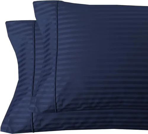 Miniatura 27 de Royal Tradition Damasco rayado 580 hilos, 100 % algodón tamaño Queen juego de sábanas de cama beige
