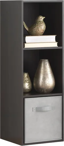 Whitmor Estantería de 3 cubos, apilable de 3 niveles, organizador de exhibición de almacenamiento abierto, armario de almacenamiento para sala de