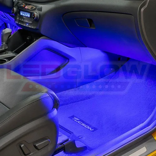 Miniatura 5 de LEDglow, Kit de 4 Piezas de Iluminación LED para Debajo del Tablero, Color Único Azul