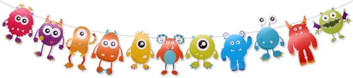 Cartel de Little Monster para decoración de fiesta de cumpleaños con temática de monstruo, suministros de fiesta de baby shower, guirnalda de