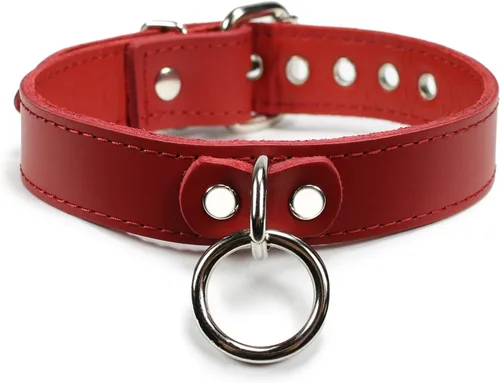 VP Leather Martin I Collar – Stylish Adjustable Neck Collar for Men & Women - Top Grain Leather & Soft Lambskin, Fashionable Design w/Nickel Plated