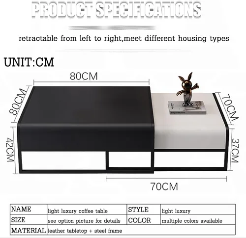 Miniatura 2 de Mesas auxiliares, mesa de centro para sala, juego de 2 mesas auxiliares anidables, con marco de metal, mesa industrial minimalista única y moderna
