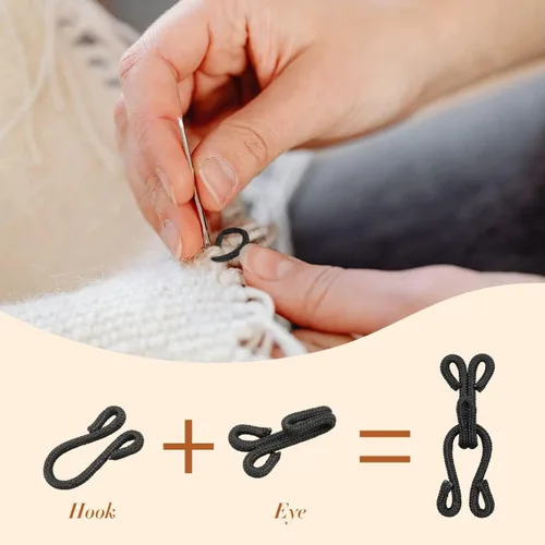 Miniatura 3 de KACOLA Gancho y ojo para coser, reemplazo de ganchos de sujetador, ganchos y cierres de ojos para ropa, costura de bricolaje y manualidades