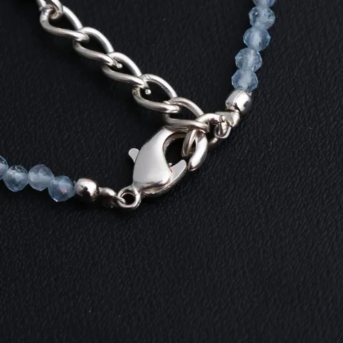 Miniatura 133 de Gempires - Pulseras de cuentas de piedras preciosas hechas a mano, ligeras, de cristal, para uso diario, hipoalergénicas, de 8 pulgadas, chapadas