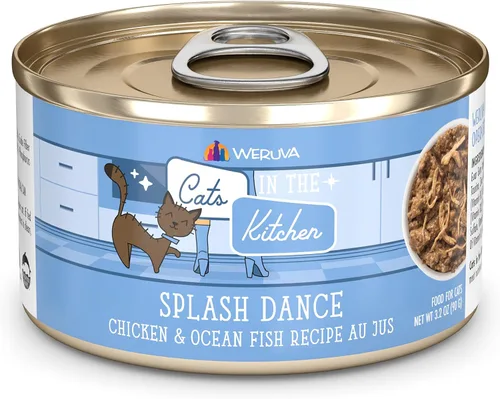 Miniatura 24 de Weruva Cats in The Kitchen, Kitty Gone Wild with Wild Salmon Au Jus - Alimento para gatos, lata de 6 onzas (paquete de 24)