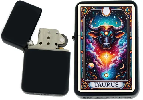 Miniatura 19 de Signos del zodiaco, símbolos del horóscopo, colección de iconos de astrología, infinito negro mate a prueba de viento, encendedores (Virgo) - Regalo