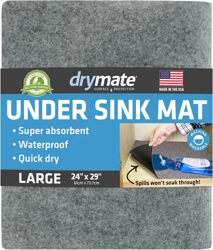 Miniatura 19 de Tapete Premium Drymate para Debajo del Fregadero, Tapetes Impermeables de Protección para Gabinetes de Cocina y Baño, Forros Absorbentes