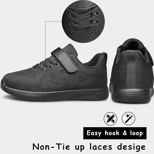 Miniatura 4 de YHOON Zapatos deportivos para niños y niñas, transpirables, atléticos, para correr, para niños pequeños, niños grandes