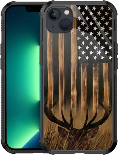 Miniatura 27 de Funda con diseño de ciervo y bandera estadounidense para iPhone 11 Pro Max - Funda protectora de poliuretano termoplástico resistente, antiarañazos
