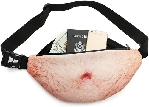 Miniatura 2 de Farhers Day Gifts,Funny Gifts Stocking Stuffers for Men-Dad Belly Fanny Pack, Christmas Gag Gifts White Elephant Gift Exchange, Fake Belly 3D Waist