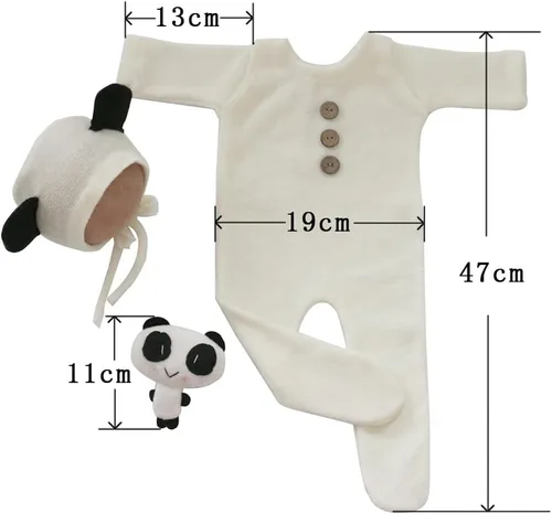 Miniatura 4 de Zeroest Traje de fotografía para recién nacido, accesorios para sesión de fotos de bebé, accesorios de oso para fotos de bebé recién nacido
