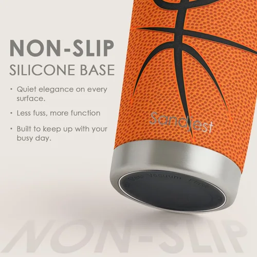 Miniatura 4 de SANDJEST Vaso de baloncesto con aislamiento de acero inoxidable de 20 onzas, taza de café de viaje, vasos deportivos, regalos para amantes