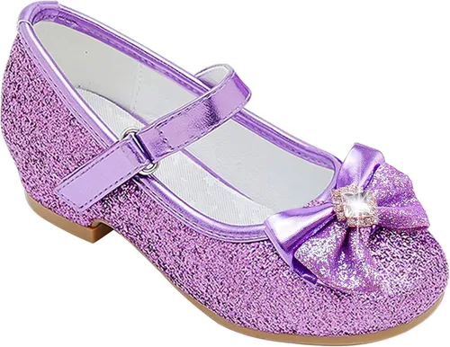 Furdeour - Zapatos de vestir para niñas estilo Mary Jane ideal para damitas de honor, zapatos con brillantina de princesa para niñas pequeñas