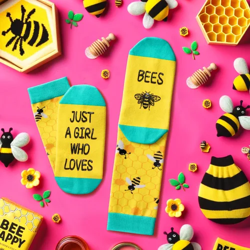 Miniatura 4 de Zmart Funny Silly Cool Crazy Socks for Women Teen Girls, Turtle Bee Flamingo Dolphin Book Lover Gifts