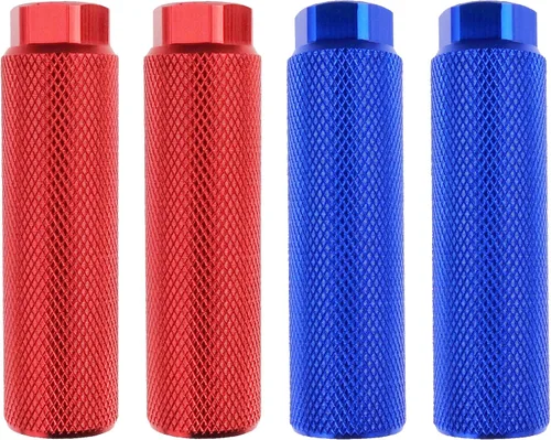 Miniatura 27 de 2 pares de reposapiés de aleación de aluminio para bicicleta de montaña, clavijas de acrobacias traseras, compatibles con ejes de 3/8 pulgadas Negro