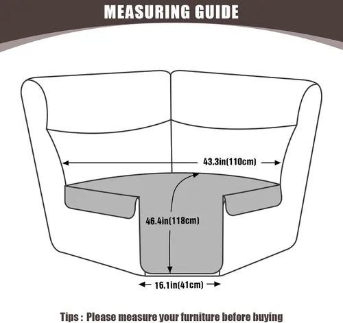 Miniatura 5 de KinCam Fundas impermeables para sofá modular reclinable, fundas de sofá reclinable de gran tamaño para sofá en forma de L, funda de sofá Chocolate