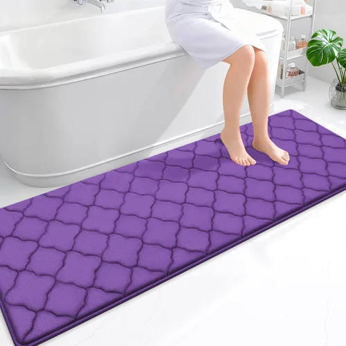 Miniatura 110 de OLANLY Alfombra de Baño de Espuma Viscoelástica de 24 x 16 pulgadas, Ultra Suave y Absorbente, Alfombras de Baño Antideslizantes, Cómodas, Lavables
