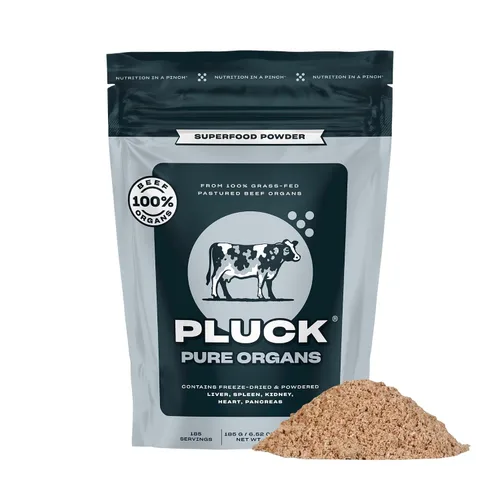Miniatura 12 de Pluck Polvo de órganos de carne pura 100% hígado, riñón, bazo, corazón y páncreas de carne de res pasturada 100% alimentada con pasto