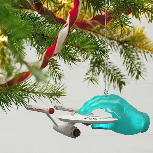 Miniatura 6 de Hallmark Keepsake – Adorno navideño de recuerdo 2023, Star Trek La Mano de Apolo, Regalos para Trekkies