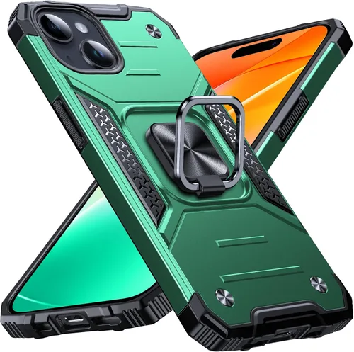 Miniatura 55 de Anqrp Funda resistente para iPhone 6/7/8/SE/SE2 con soporte de anillo mejorado y agarre, grado militar, a prueba de golpes, resistente y robusta