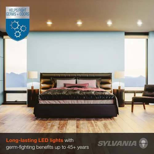 Miniatura 4 de Sylvania - Kit de luz empotrable de 5 pulgadas/6 pulgadas con tecnología LightSHIELD, LED germicida, 9 W = 65 W, 700 lúmenes, 5 CCT selección