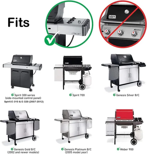Miniatura 5 de Uniflasy 7507 - Tubos quemadores de parrilla de 27 pulgadas para Weber Spirit Serie 210/200 E-200 E-210 S-200 S-210 (con control lateral), Spirit