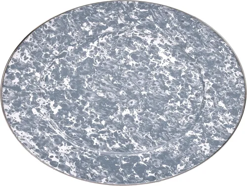 Miniatura 8 de Golden Rabbit Enamelware Oval Platter, 12 x 16in, Americana