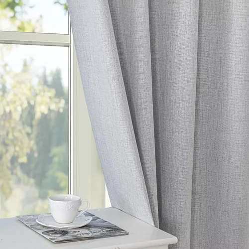 Miniatura 5 de Cortinas 100% opacas para sala de estar, juego de 2 paneles de 96 pulgadas, bloqueo de luz, pestaña trasera y bolsillo para barra, cortinas