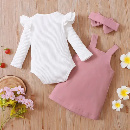 Miniatura 3 de PATPAT Baby Girl Christmas Outfits Skirts Set Xmas Clothes My 1st Christmas Romper TopSuspender SkirtHeadband 0-18 Months